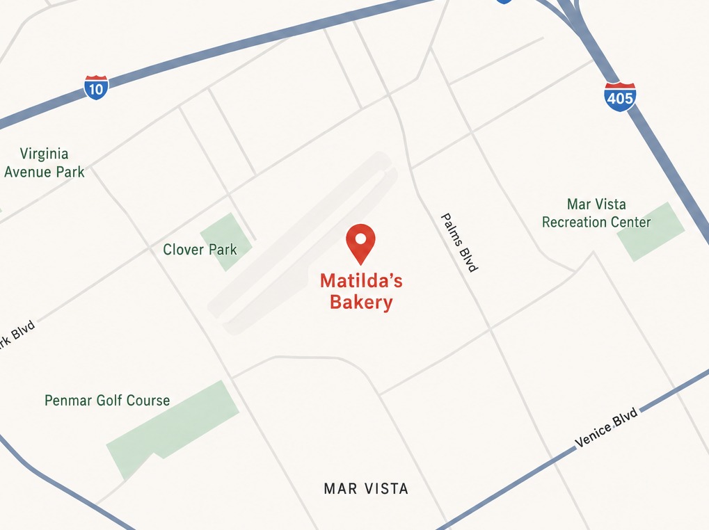Map to Matilda's, 3200 Airport Ave